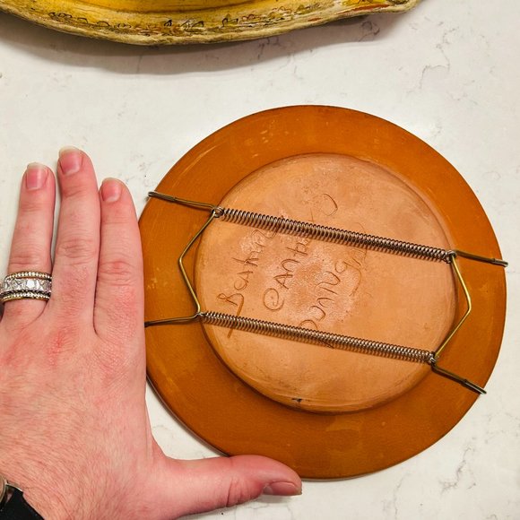 Painted Ceramic Plate - Picture 3 of 3